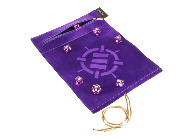 Gamers Guild AZ Enhance Gaming Enhance: Roll on a Scroll - Dice Mat & 7-Dice Set - Purple ACD Distribution