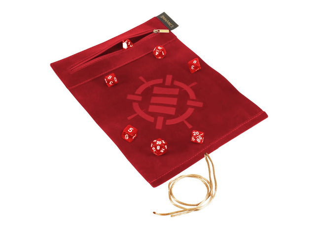 Gamers Guild AZ Enhance Gaming Enhance: Roll on a Scroll - Dice Mat & 7-Dice Set - Red ACD Distribution
