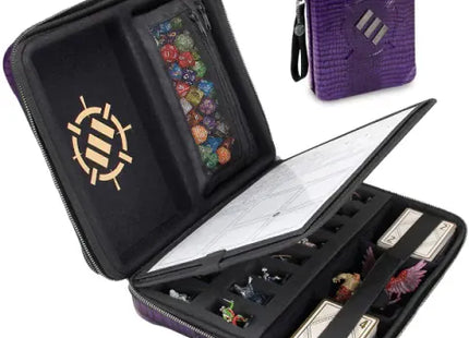 Gamers Guild AZ Enhance Gaming Enhance: Tabletop Series RPG Organizer Case - Dragon Skin Purple Discontinue