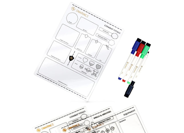 Gamers Guild AZ Enhance Gaming RPG Acrylic Character Sheets (Pre-Order) AGD