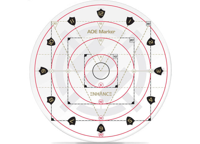 Gamers Guild AZ Enhance Gaming RPG Area of Effect Marker Template (Pre-Order) AGD