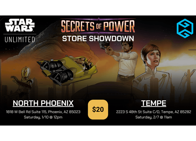 Gamers Guild AZ Event Tickets NPHX - 1/10 @ 12pm - Star Wars Unlimited (SWU) Secrets of Power Store Showdown Gamers Guild AZ