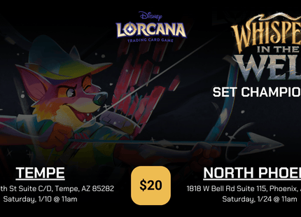 Gamers Guild AZ Event Tickets NPHX - 1/24 @ 11am - Lorcana Whispers in the Well Set Championship Gamers Guild AZ