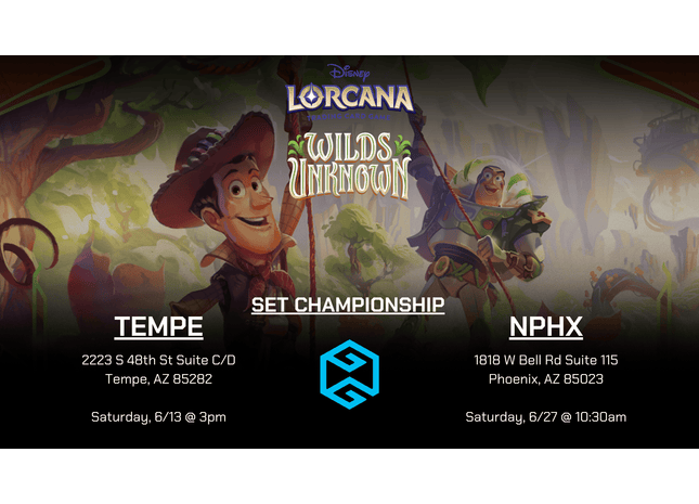 Gamers Guild AZ Event Tickets NPHX - 6/27 @ 10:30am - Lorcana Wilds Unknown Set Championship Gamers Guild AZ