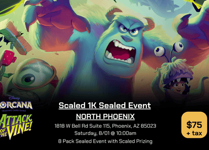 Gamers Guild AZ Event Tickets NPHX - 8/01 @ 10am - Lorcana Attack of the Vine Scaled 1K Sealed Event Gamers Guild AZ