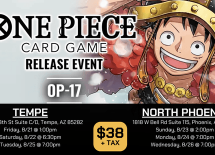 Gamers Guild AZ Event Tickets NPHX - 8/23 @ 2pm - One Piece OP-17 Release Event Gamers Guild AZ