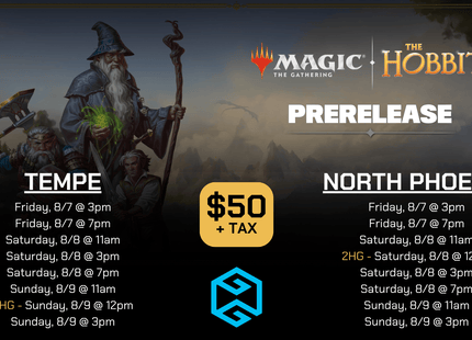 Gamers Guild AZ Event Tickets NPHX - 8/7 @ 3PM - MTG The Hobbit Prerelease Gamers Guild AZ