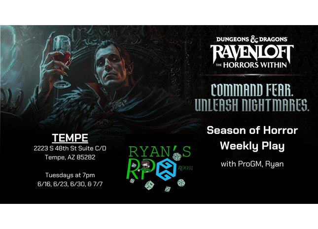 Gamers Guild AZ Event Tickets Ryan's RPG Room - D&D Encounters Season of Horror Weekly Play - Tuesdays 7PM Gamers Guild AZ