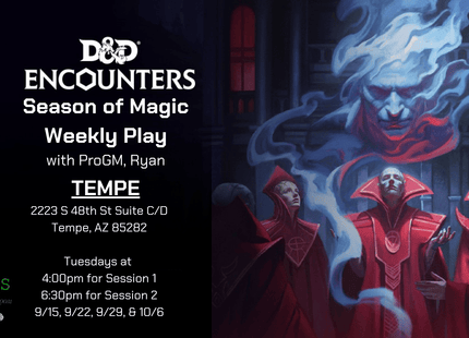 Gamers Guild AZ Event Tickets Ryan's RPG Room - D&D Encounters Season of Magic Weekly Play - Tuesdays Gamers Guild AZ