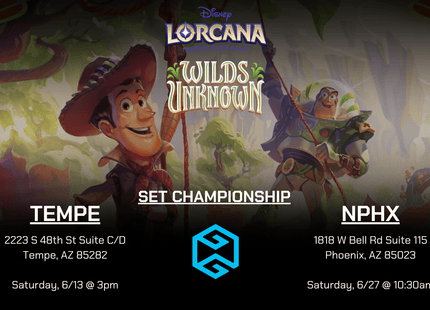 Gamers Guild AZ Event Tickets Tempe - 6/13 @ 3pm - Lorcana Wilds Unknown Set Championship Gamers Guild AZ