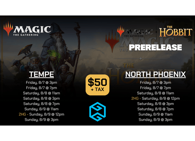 Gamers Guild AZ Event Tickets Tempe - 8/7 @ 3PM - MTG The Hobbit Prerelease Gamers Guild AZ