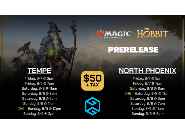 Gamers Guild AZ Event Tickets Tempe - 8/8 @ 7PM - MTG The Hobbit Prerelease Gamers Guild AZ
