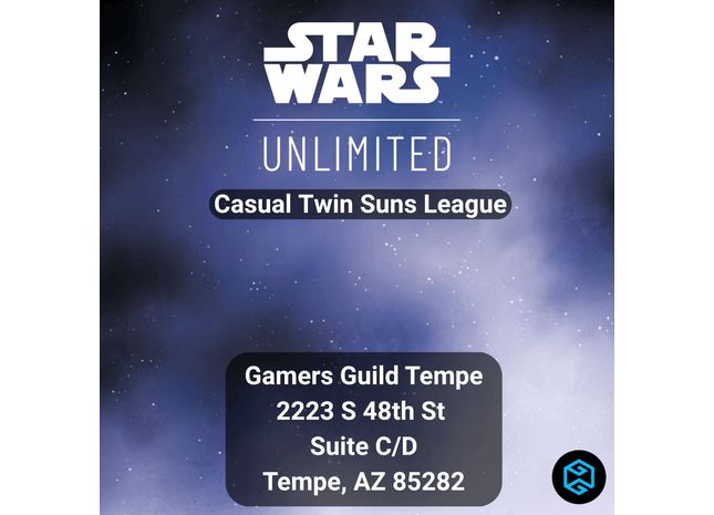 Gamers Guild AZ Event Tickets Tempe - Star Wars Unlimited (SWU) Casual Twin Suns League Gamers Guild AZ