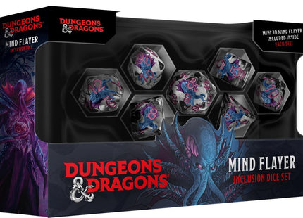 Gamers Guild AZ Fanroll D&D Monsters - Resin Inclusion Dice Set - Mind Flayer (Pre-Order) AGD