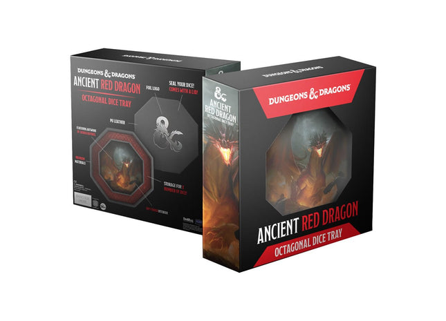 Gamers Guild AZ Fanroll D&D: Octagonal Dice Tray - Ancient Red Dragon (Pre-Order) ACD Distribution