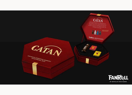 Gamers Guild AZ Fanroll Fanroll: Catan Premium Robber and Metal Dice Set: Cat's Eye Tiger's Eye (Pre-Order) GTS