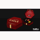 Gamers Guild AZ Fanroll Fanroll: Catan Premium Robber and Metal Dice Set: Cat's Eye Tiger's Eye (Pre-Order) GTS