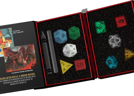 Gamers Guild AZ Fanroll FanRoll: D&D 50th Anniversary - Holmes Retro & Modern Polyhedral Dice Set (Pre-Order) Southern Hobby