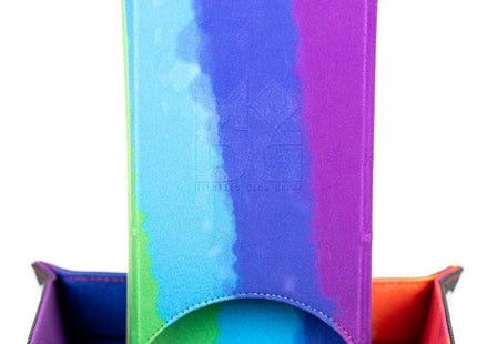 Gamers Guild AZ Fanroll Fanroll: Fold Up Velvet Watercolor Rainbow Dice Tower ACD Distribution