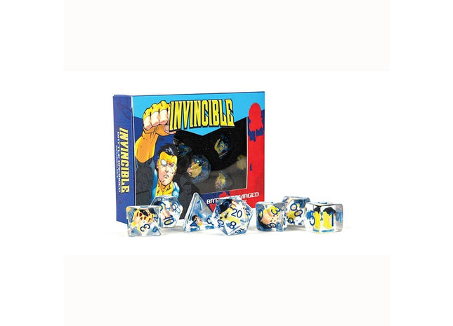 Gamers Guild AZ Fanroll Fanroll: Invincible RPG - Blood Damaged Resin Poly Dice Set (Pre-Order) GTS