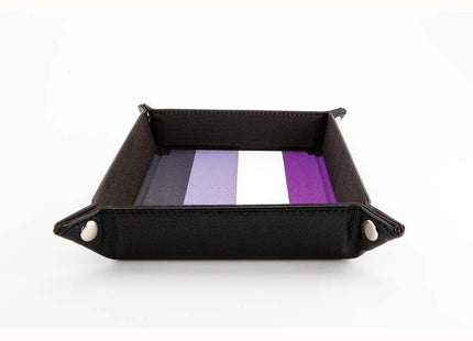 Gamers Guild AZ Fanroll FanRoll: Pride Fold Up Velvet Dice Tray - Asexual (Pre-Order) GTS