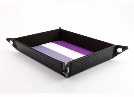 Gamers Guild AZ Fanroll FanRoll: Pride Fold Up Velvet Dice Tray - Asexual (Pre-Order) GTS