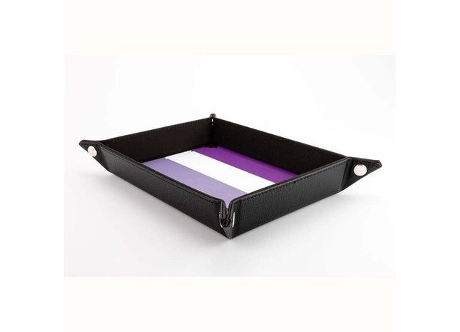 Gamers Guild AZ Fanroll FanRoll: Pride Fold Up Velvet Dice Tray - Asexual (Pre-Order) GTS