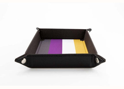 Gamers Guild AZ Fanroll FanRoll: Pride Fold Up Velvet Dice Tray - Nonbinary (Pre-Order) GTS