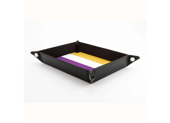 Gamers Guild AZ Fanroll FanRoll: Pride Fold Up Velvet Dice Tray - Nonbinary (Pre-Order) GTS
