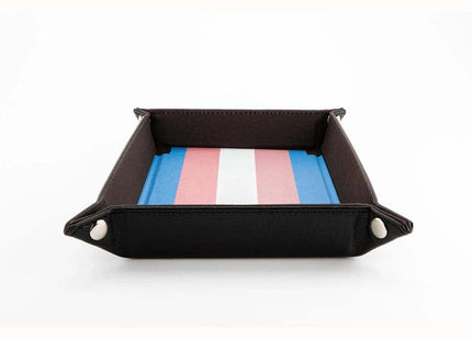 Gamers Guild AZ Fanroll FanRoll: Pride Fold Up Velvet Dice Tray - Transgender (Pre-Order) GTS