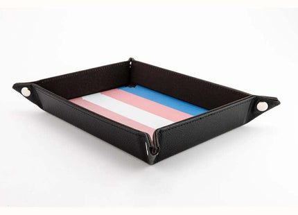 Gamers Guild AZ Fanroll FanRoll: Pride Fold Up Velvet Dice Tray - Transgender (Pre-Order) GTS