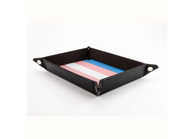 Gamers Guild AZ Fanroll FanRoll: Pride Fold Up Velvet Dice Tray - Transgender (Pre-Order) GTS