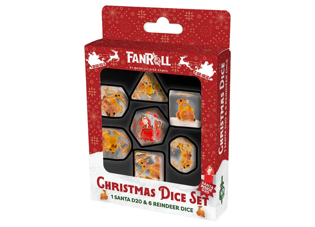 Gamers Guild AZ Fanroll Fanroll: Resin Christmas 7-Dice Set (Pre-Order) ACD Distribution