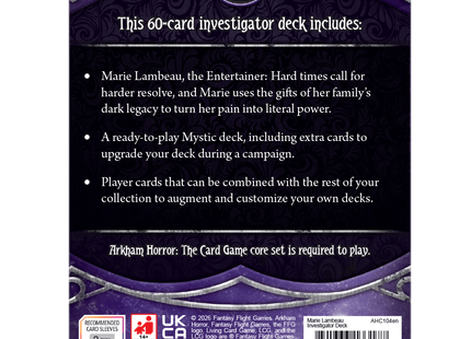 Arkham Horror: The Card Game - Marie Lambeau Investigator Deck Gamers Guild AZ Arkham Horror: The Card Game - Marie Lambeau Investigator Deck Gamers Guild AZ