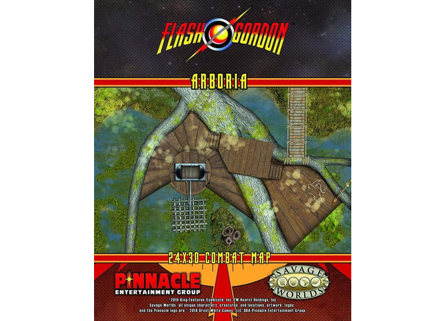 Gamers Guild AZ Flash Gordon Flash Gordon Combat Map Arboria / Fast Pursuit Rocket Studio 2