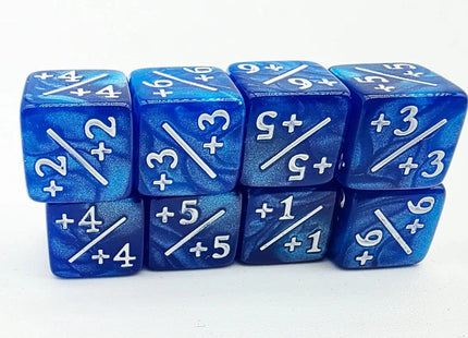 Gamers Guild AZ Foam Brain Games +1/+1 Pearl Blue Dice Counters Foam Brain Games