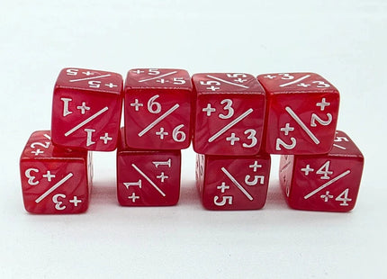 Gamers Guild AZ Foam Brain Games +1/+1 Pearl Red Dice Counters Foam Brain Games