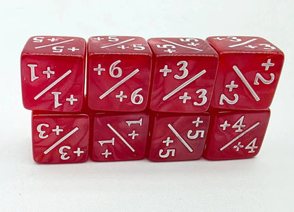 Gamers Guild AZ Foam Brain Games +1/+1 Pearl Red Dice Counters Foam Brain Games