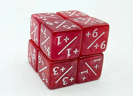 Gamers Guild AZ Foam Brain Games +1/+1 Pearl Red Dice Counters Foam Brain Games