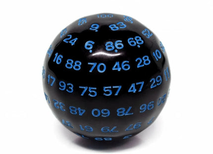 Gamers Guild AZ Foam Brain Games 45mm D100 - Black Opaque with Blue Foam Brain Games