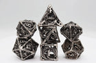 Gamers Guild AZ Foam Brain Games Bound Dragon: Silver - Hollow Metal RPG Dice Set Foam Brain Games