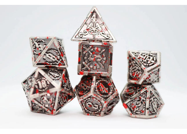 Gamers Guild AZ Foam Brain Games Crossed Swords: Vampiric Sword - Metal RPG Dice Set Foam Brain Games