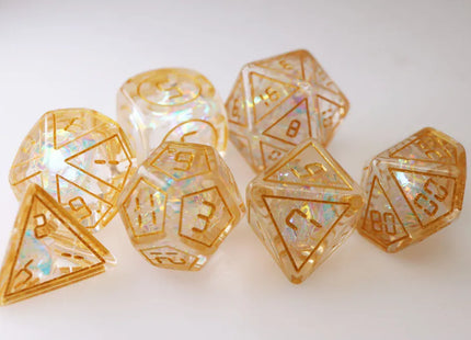 Gamers Guild AZ Foam Brain Games Cybernated Glass RPG Dice Set Foam Brain Games