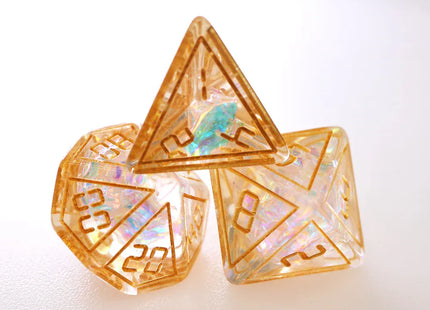 Gamers Guild AZ Foam Brain Games Cybernated Glass RPG Dice Set Foam Brain Games