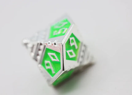 Gamers Guild AZ Foam Brain Games Dice 51: Neon Diamonds - Metal RPG Dice Set Foam Brain Games