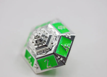 Gamers Guild AZ Foam Brain Games Dice 51: Neon Diamonds - Metal RPG Dice Set Foam Brain Games