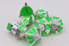 Gamers Guild AZ Foam Brain Games Dice 51: Neon Diamonds - Metal RPG Dice Set Foam Brain Games