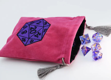 Gamers Guild AZ Foam Brain Games Dice Bag - Purple D20 Foam Brain Games