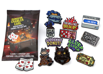 Gamers Guild AZ Foam Brain Games Dungeon Crawler Carl Adventurer's Pin Loot Box: Floors 1-3 Foam Brain Games
