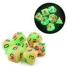 Gamers Guild AZ Foam Brain Games Glow in the Dark Mango RPG Dice Set Foam Brain Games